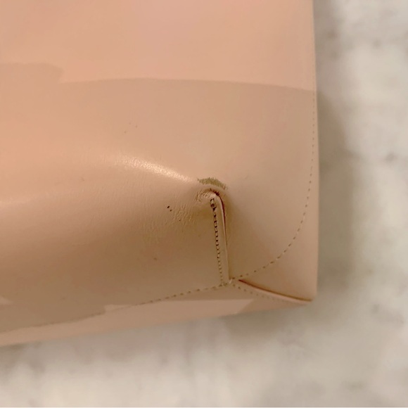 MANSUR GAVRIEL Vachetta Leather Tote Blush Pink With Matching Zip Pouch - Picture 12 of 15